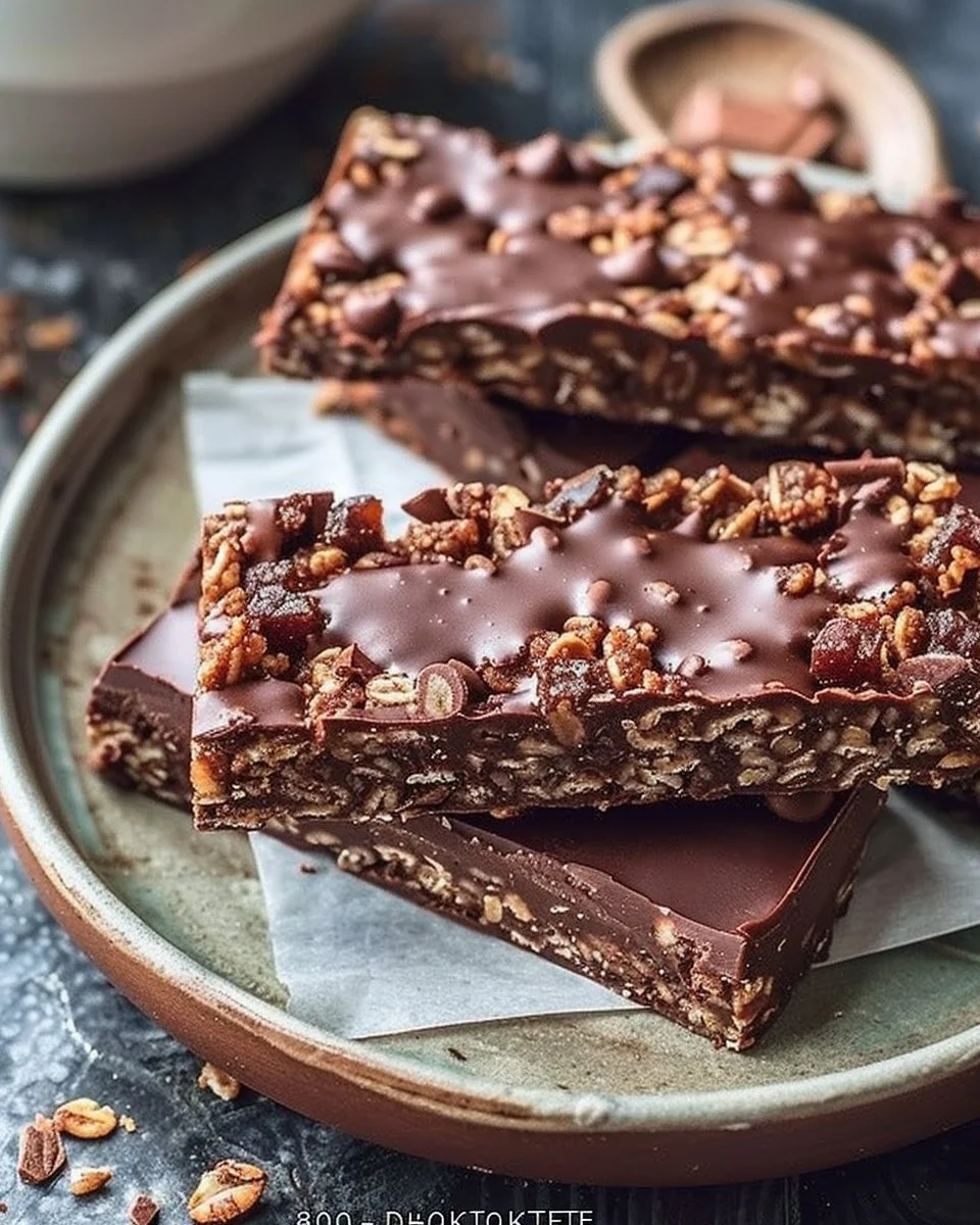 3-Ingredient Gluten-Free Chocolate Crunch Bars