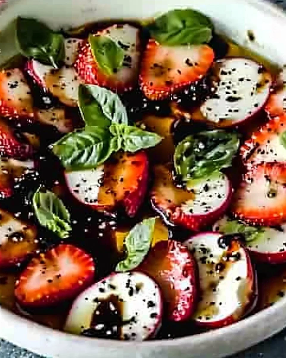 Balsamic Strawberry Caprese