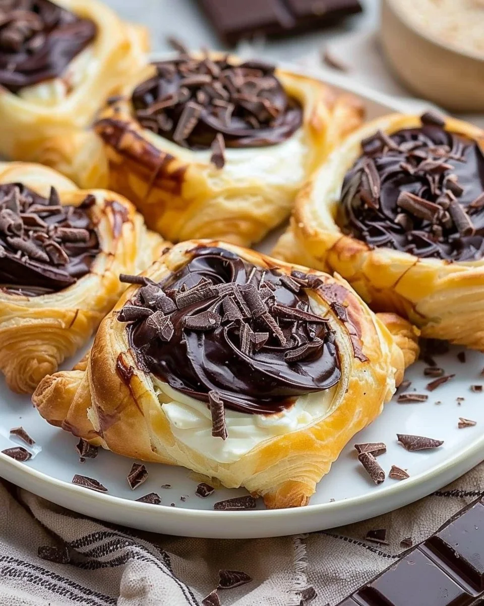 Chocolate Cream Cheese Danishes