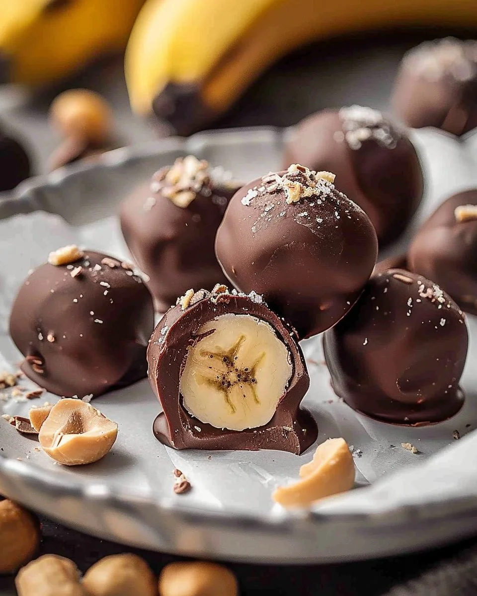 Frozen Chocolate Banana Peanut Butter Bites