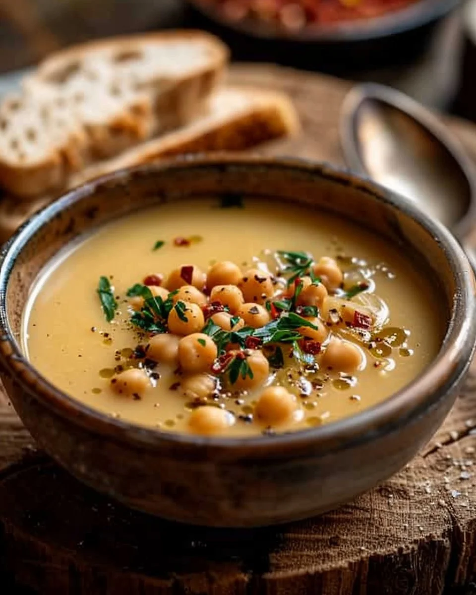 Garlic Chickpea Soup