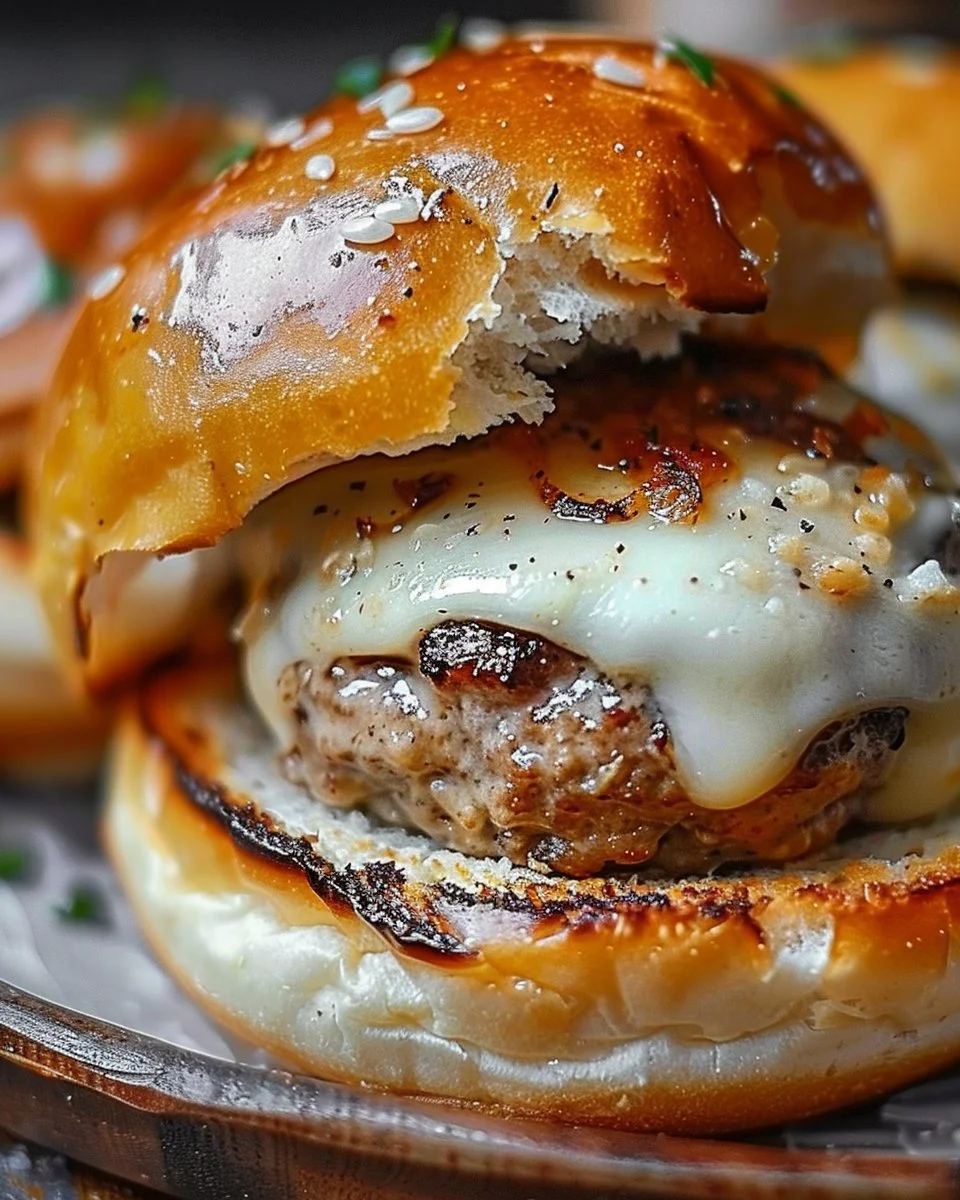 Garlic Parmesan Cheeseburger Bombs