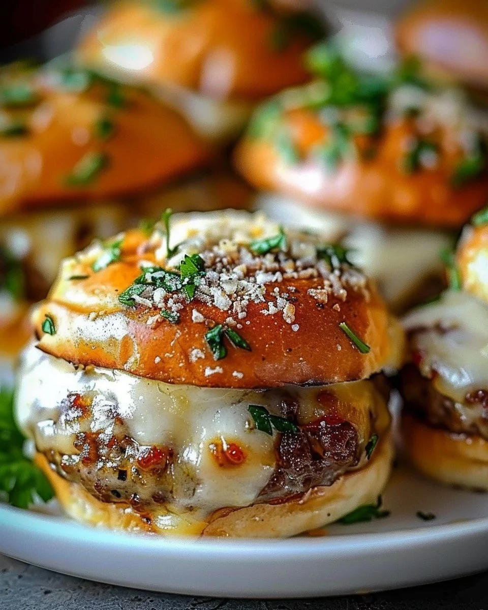 Garlic Parmesan Cheeseburger Bombs