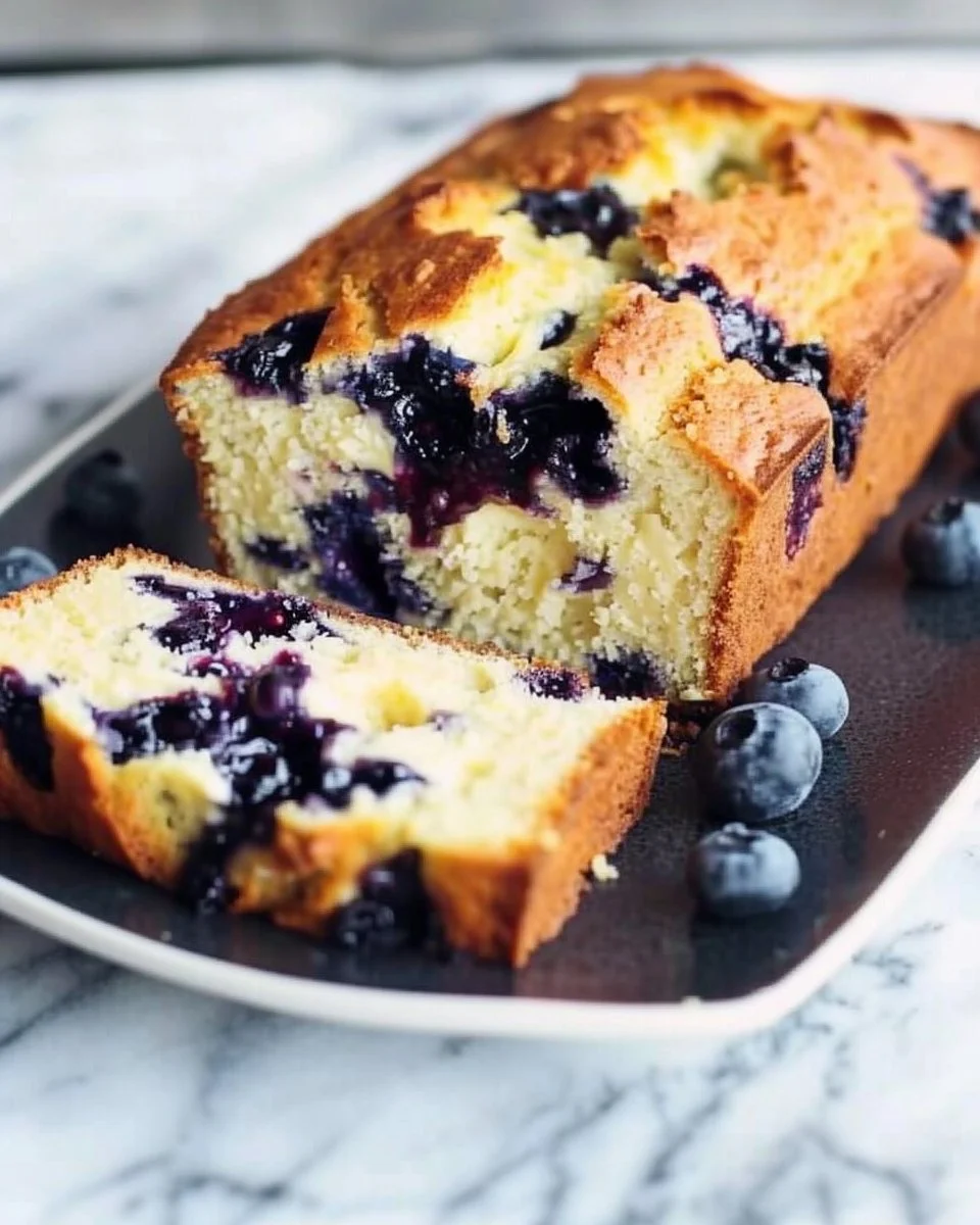 Here's a fresh summer recipe for your back-to-school food! It lets you have this blueberry bread...