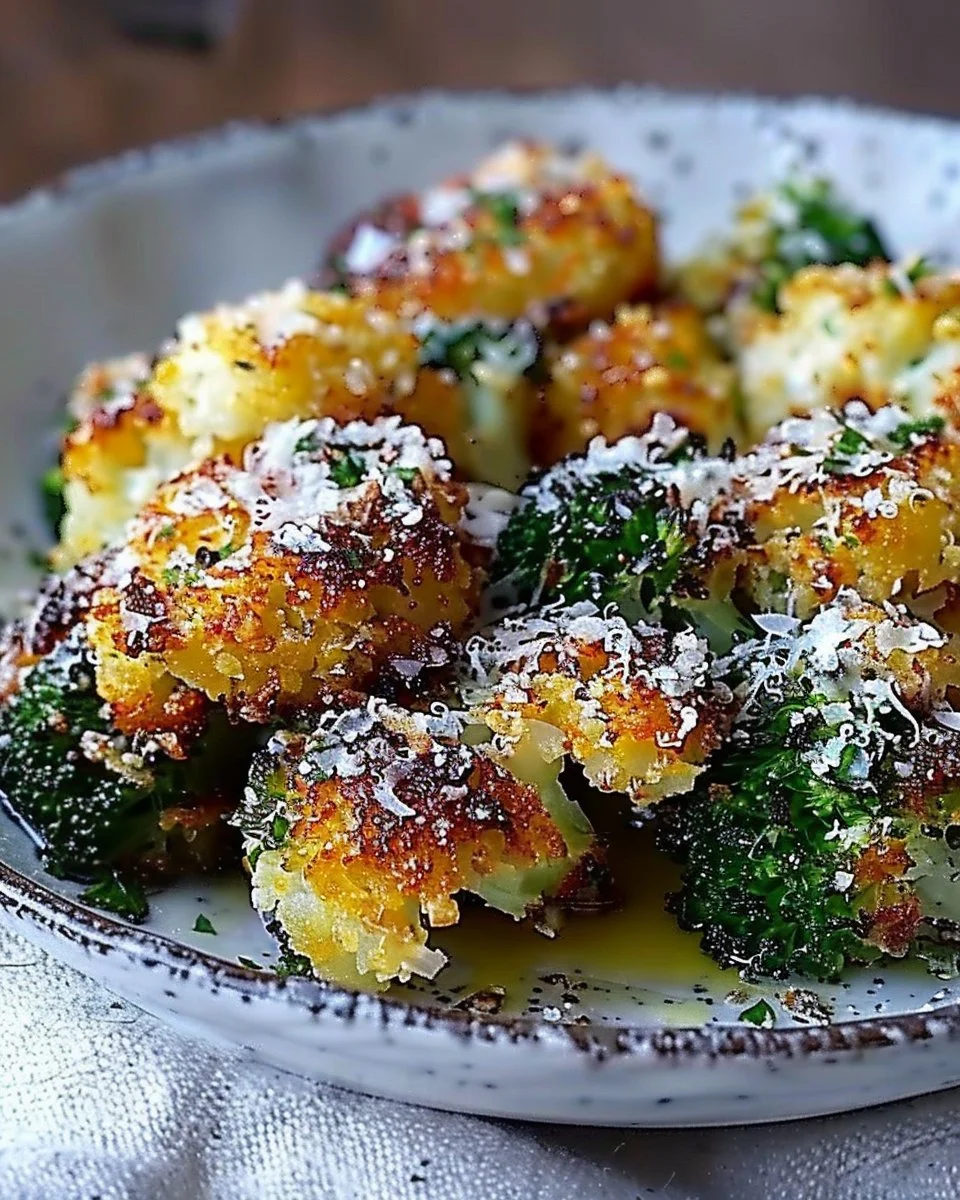 Irresistibly Crispy Parmesan Roasted Cauliflower Bites