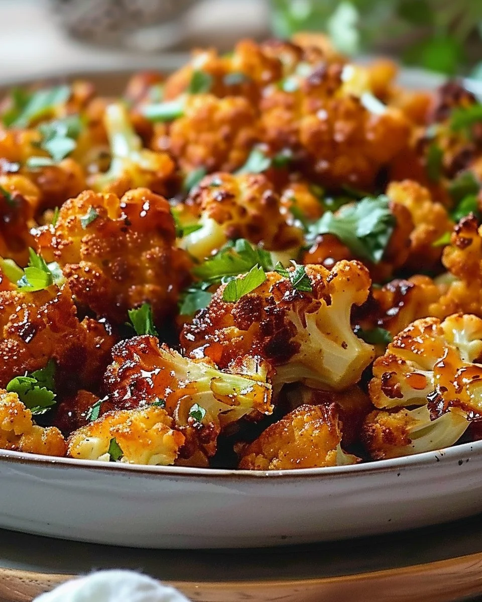 Maple Sriracha Roasted Cauliflower