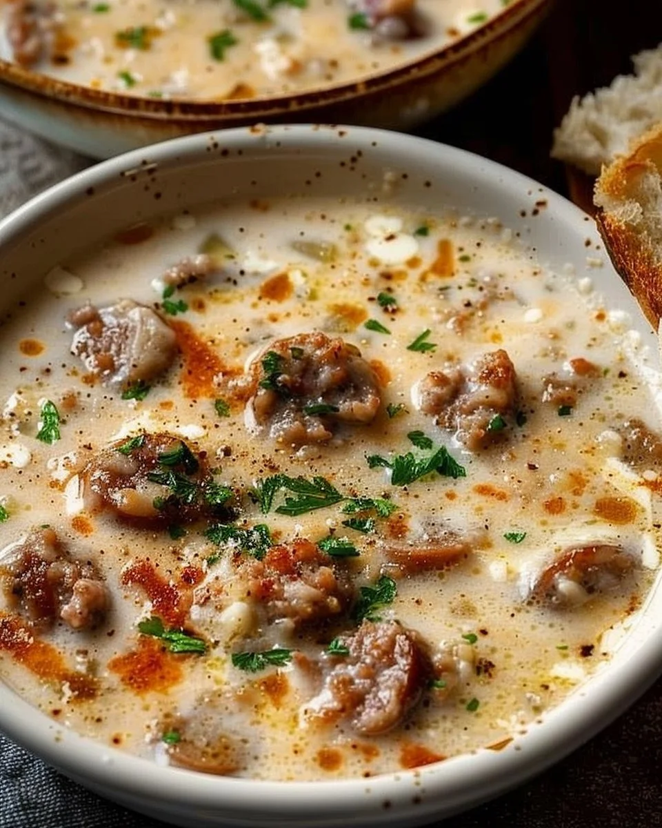 Sausage Parmesan Cream Cheese Soup
