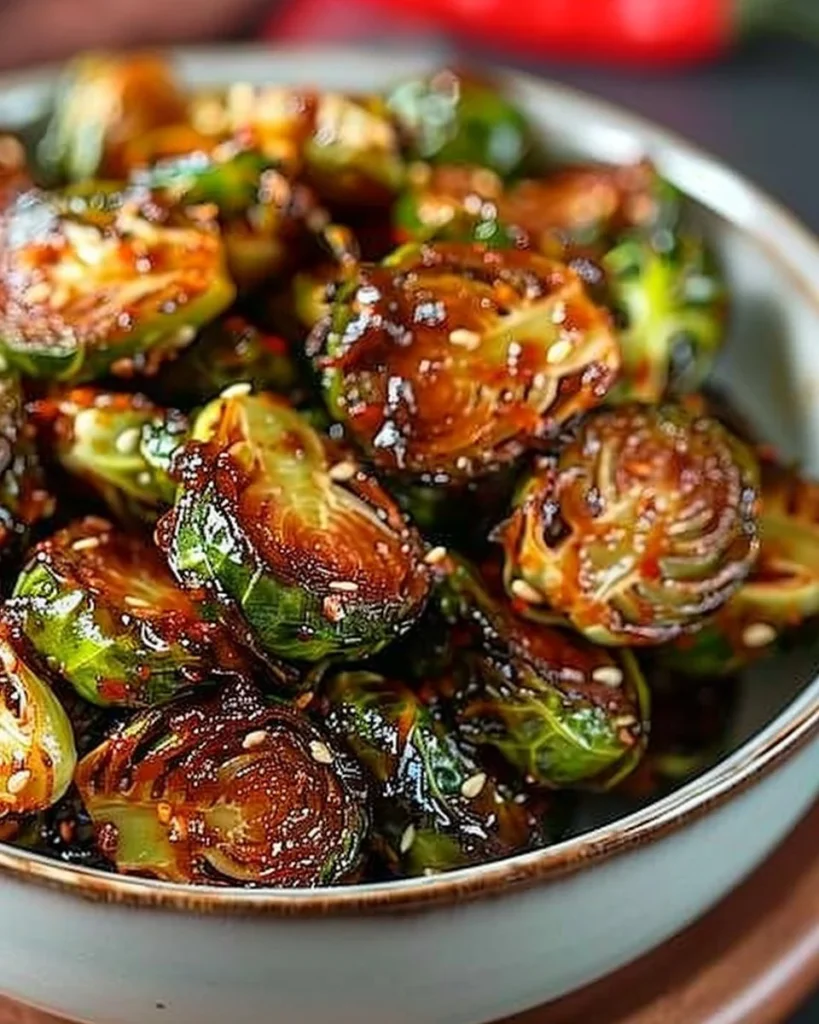 Sweet chili air fryer Brussels sprouts recipe