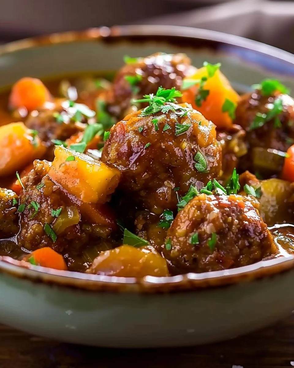 Tender Irish Stew Meatballs - myjoyfulkitchen