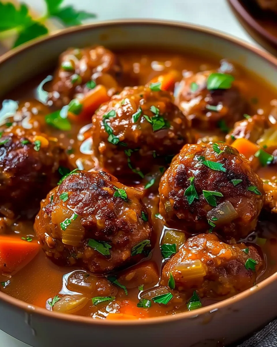 Tender Irish Stew Meatballs - myjoyfulkitchen