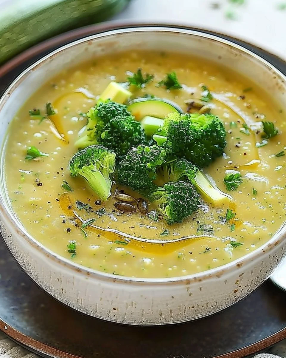 Zucchini, Broccoli, and Leek Soup