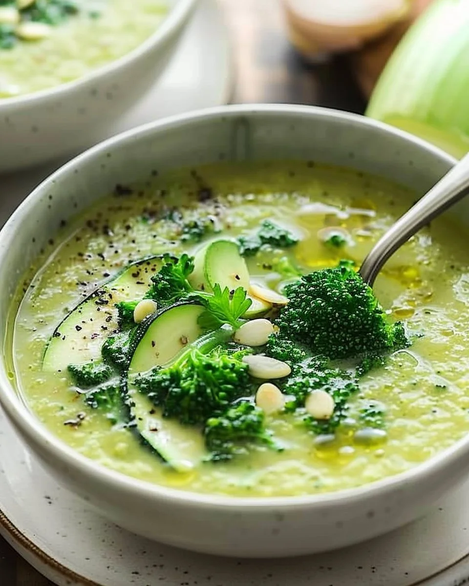 Zucchini, Broccoli, and Leek Soup